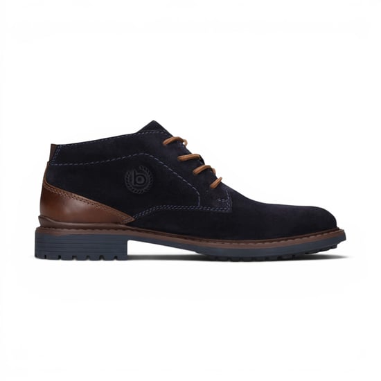 Bugatti Herren dunkelbraune Wildlederleder-Schnürstiefel für Wüstenknöchel – Rigalo Evo - Image 1