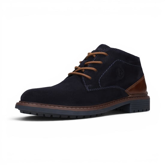 Bugatti Herren dunkelbraune Wildlederleder-Schnürstiefel für Wüstenknöchel – Rigalo Evo - Image 3