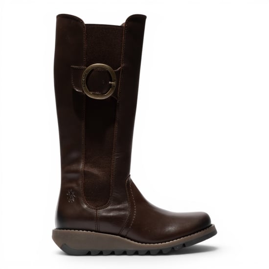 Fly London Damen braune Lederstiefel kniehoch – SOIF361 - Image 1