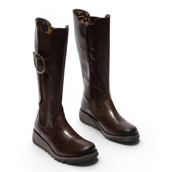 Fly London Damen braune Lederstiefel kniehoch – SOIF361 - Image 3