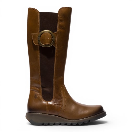 Fly London Damen-Stiefel mit beige Lederknielänge – SOIF361 - Image 1