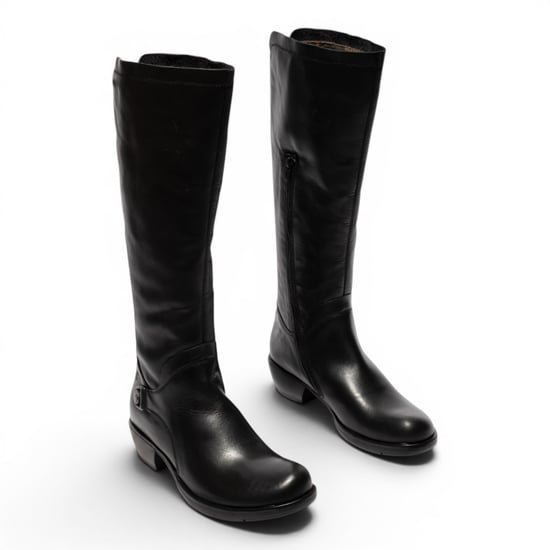 Fly London Damen Schwarze Leder-Reitstiefel mit hohen Absätzen – MISTRY - Image 3