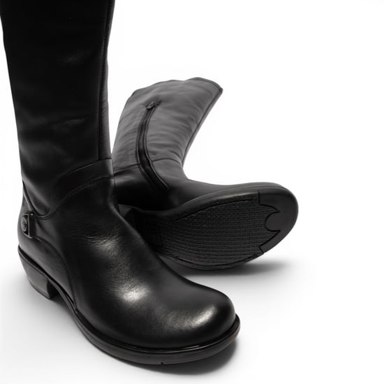 Fly London Damen Schwarze Leder-Reitstiefel mit hohen Absätzen – MISTRY - Image 5