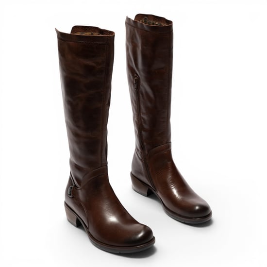 Fly London Damen braune Leder-Langstiefel mit hohen Absätzen – MISTRY - Image 3