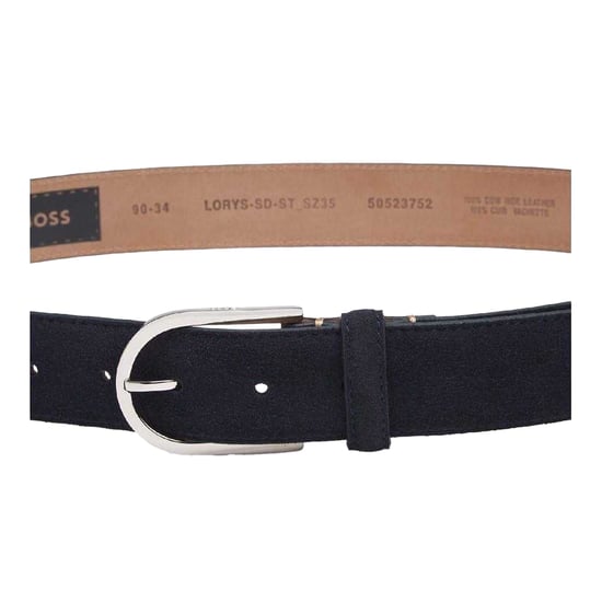 Boss - Gürtel für Herren/Damen Unisex, Unifarben, Rinderleder, Leger (Blau) - Image 2