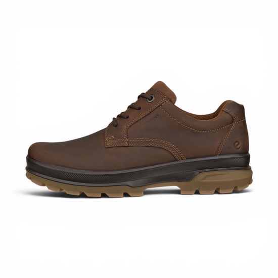 Ecco Herren Camel Brown Leder wasserdichte Freizeitschuhe – Rugged Track 25 - Image 3
