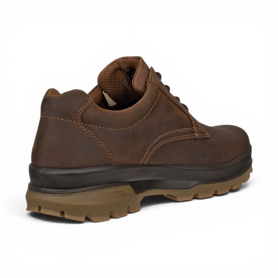 Ecco Herren Camel Brown Leder wasserdichte Freizeitschuhe – Rugged Track 25 - Image 6