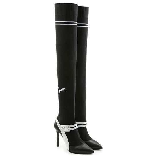 Puma x Fenty Strick Hohe Mary Jane Damen Schwarze Absatzschuhe - Image 1