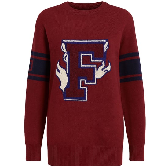 Puma x Rihanna Fenty Varsity Letter Damen Burgunder Sweatshirt - Image 1