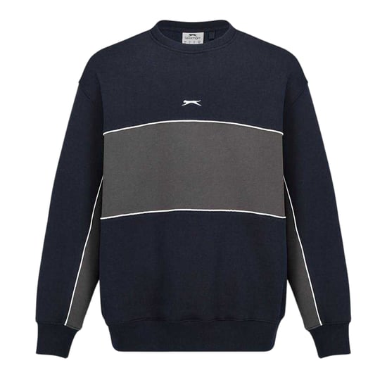 Slazenger - Sweatshirt für Herren, Rundhalsausschnitt, Fleece (Marine/Rauch-Grau) - Image 1