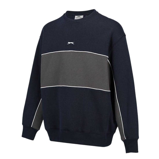 Slazenger - Sweatshirt für Herren, Rundhalsausschnitt, Fleece (Marine/Rauch-Grau) - Image 3