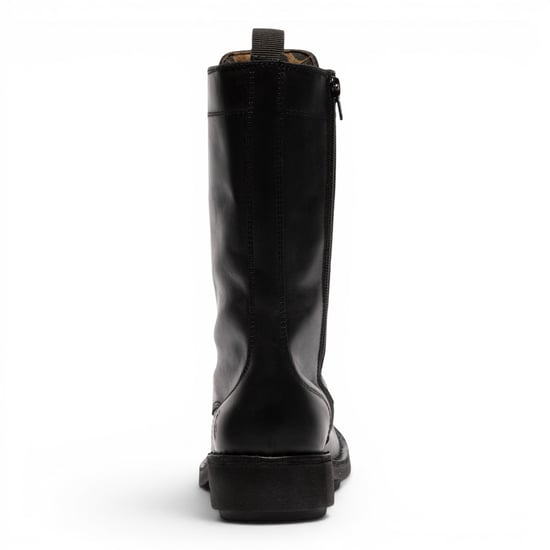 Fly London Women's Black Leather Schnürstiefel für Kampf-Knöchel – NOLE176 - Image 5