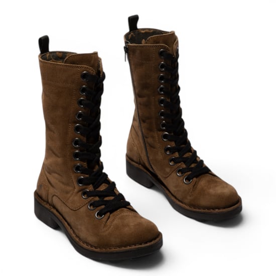 Fly London Women's Brown Leather Schnürstiefel mit Kampf-Knöchel – NOLE176 - Image 3