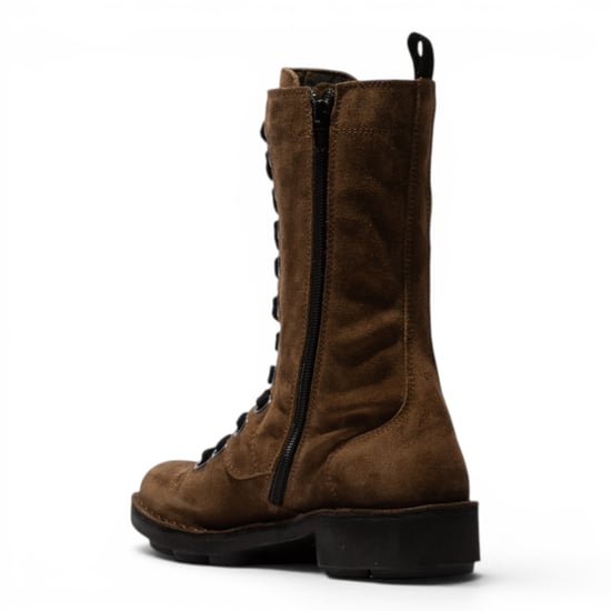 Fly London Women's Brown Leather Schnürstiefel mit Kampf-Knöchel – NOLE176 - Image 4