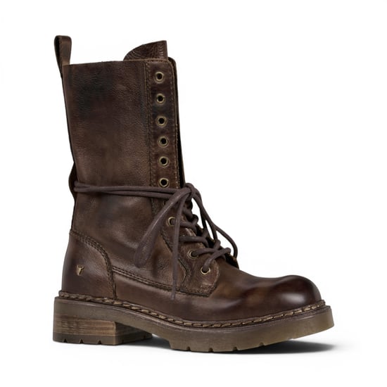 Windsorsmith Braune Leder-Schnürstiefel für Damen – Pause - Image 3