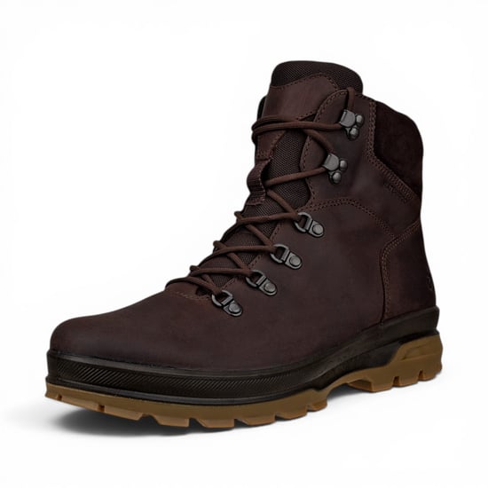 Ecco Herren braune Leder wasserdichte Schnürstiefel – Rugged Track 25 - Image 5