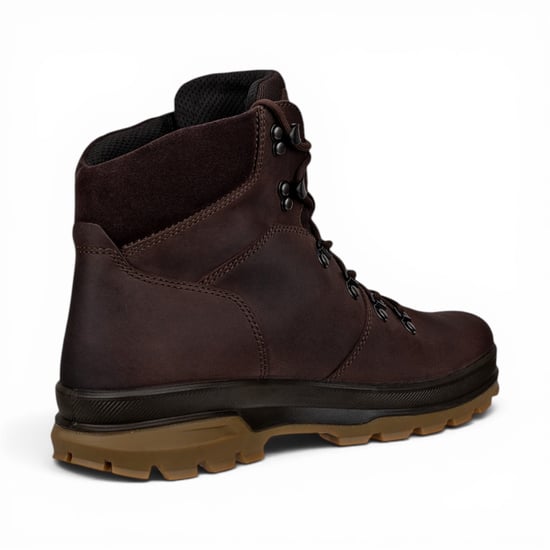 Ecco Herren braune Leder wasserdichte Schnürstiefel – Rugged Track 25 - Image 6