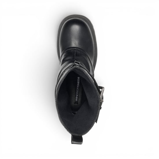 Windsorsmith Damen Schwarze, dicke Plateau-Stiefel mit hohem Pull-On – Vendetta - Image 4
