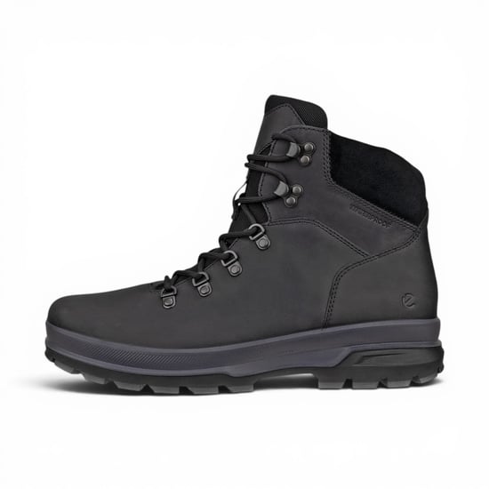 Ecco Herren Schwarze Leder-Wasserdichte Schnürstiefel – Rugged Track 25 - Image 3