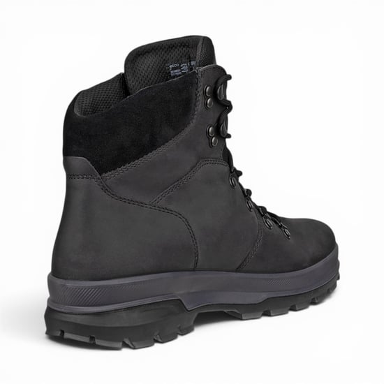 Ecco Herren Schwarze Leder-Wasserdichte Schnürstiefel – Rugged Track 25 - Image 6