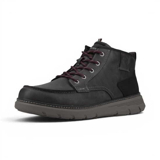 Bugatti Herren graue Leder-Schnürstiefel für Freizeit – Pulau - Image 3
