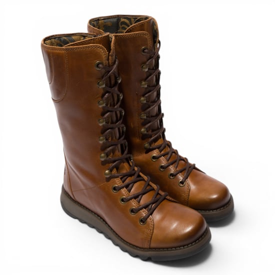 Fly London Women's braune Leder-Schnürstiefel für Kampf-Knöchel – STER768 - Image 5