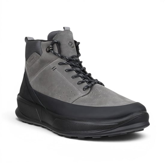 Ecco Herren wasserdichte schwarze graue Leder-Outdoor-Wanderstiefel – Byway 2.0 - Image 4