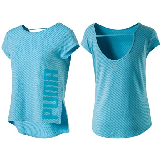 Puma Dancer Stripe Damen Blau T-Shirt - Image 1