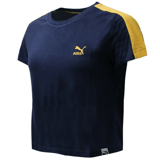 Puma Classics Strukturiertes Damen T-Shirt Navy - Image 1