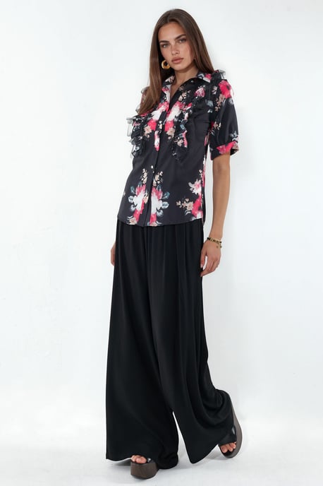 Bluse mit Blumenmuster und Hemdkragen - Image 2