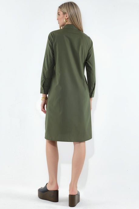 Bedrucktes Mini-Hemdkleid mit Bindegürtel - Image 3