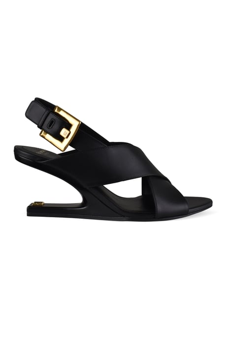 Balmain Anthem No Wedge-Sandalen Schwarz - Image 1