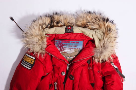 Dsquared2, roter Bomberparka mit Pelzkragen. - Image 5
