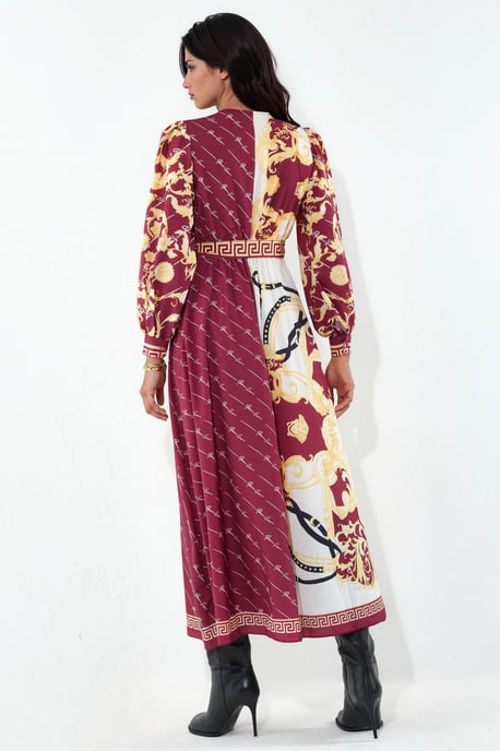 Bedrucktes Maxikleid mit Gürtel - Image 3