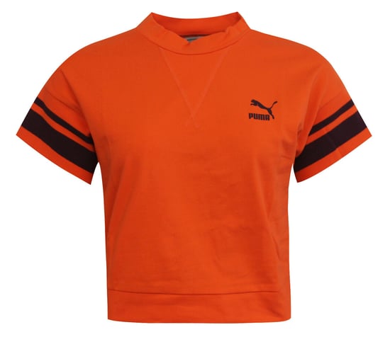Puma Tipping Damen Orange Crop Top - Image 1