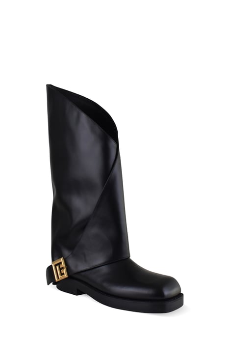 Balmain Flache Stiefel mit gedrehtem Schaft Schwarz - Image 2
