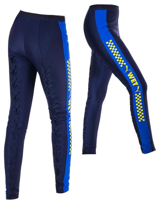 Puma x Fenty Seitenschlitz Damen Blaue Leggings - Image 1