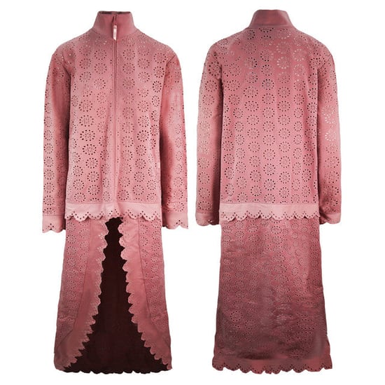 Puma x Rihanna Fenty Damen Pinke Jacke mit Capeskirt - Image 1