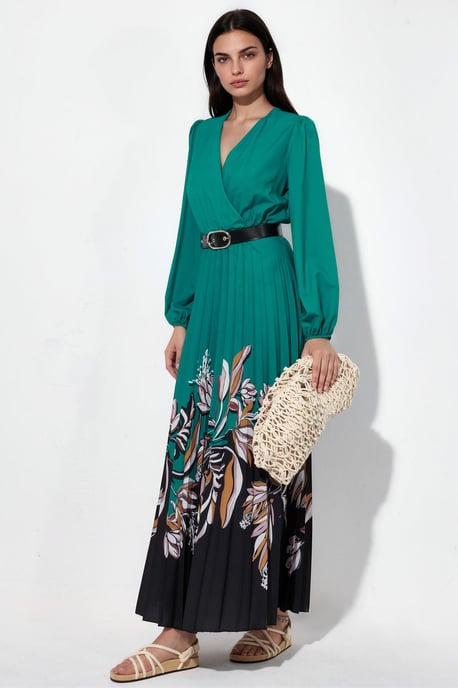 Blumen-Midi-Kleid mit Gürtel - Image 2