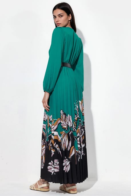 Blumen-Midi-Kleid mit Gürtel - Image 3