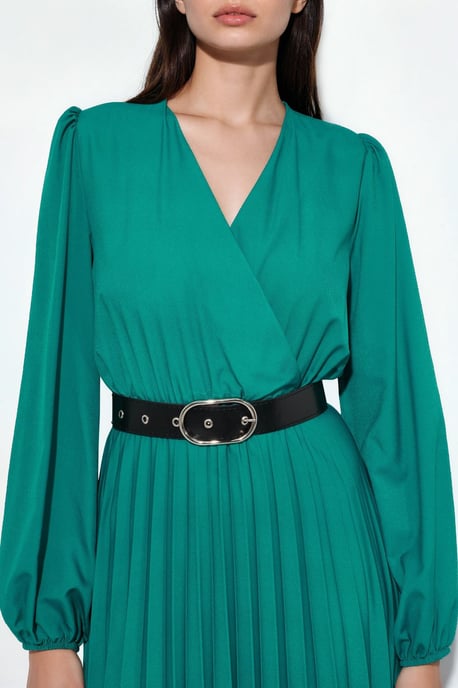 Blumen-Midi-Kleid mit Gürtel - Image 4