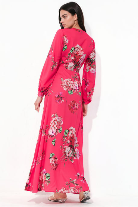 Blumengemustertes Midi-Wickelkleid - Image 3
