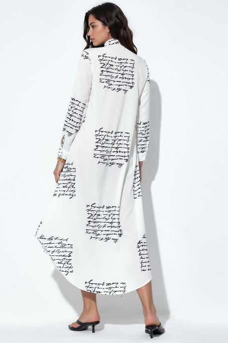 Textdruck Maxi Shirtkleid - Image 3