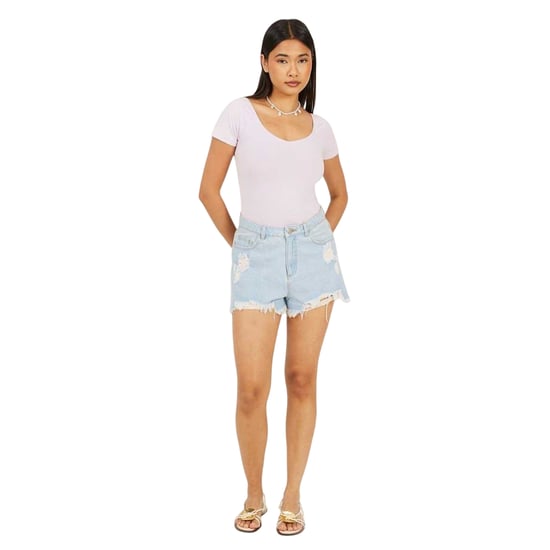 Brave Soul - Bodysuit für Damen, Gerafftes Detail (Dunkelflieder) - Image 1