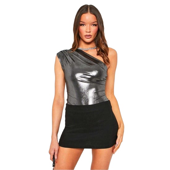 Missy Empire - Bodysuit für Damen, Party, Anliegend (Grau Metallic) - Image 1