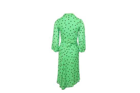 Ganni Zartes Polka-Dot-Kleid aus grüner Viskose - Image 2