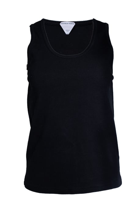 Bottega Veneta, geripptes Tanktop in Schwarz - Image 1