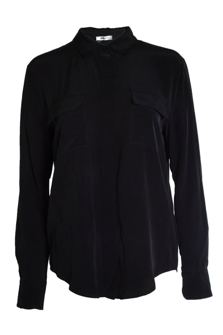 Anine Bing, schwarzes Hemd mit Taschen - Image 1