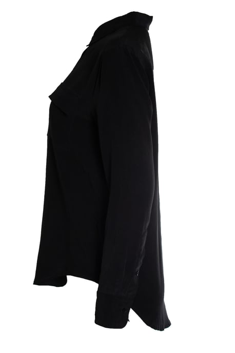 Anine Bing, schwarzes Hemd mit Taschen - Image 2