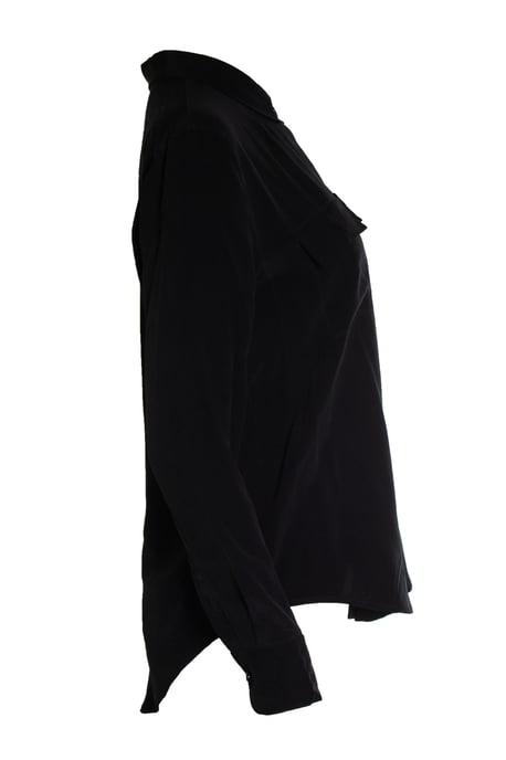 Anine Bing, schwarzes Hemd mit Taschen - Image 4